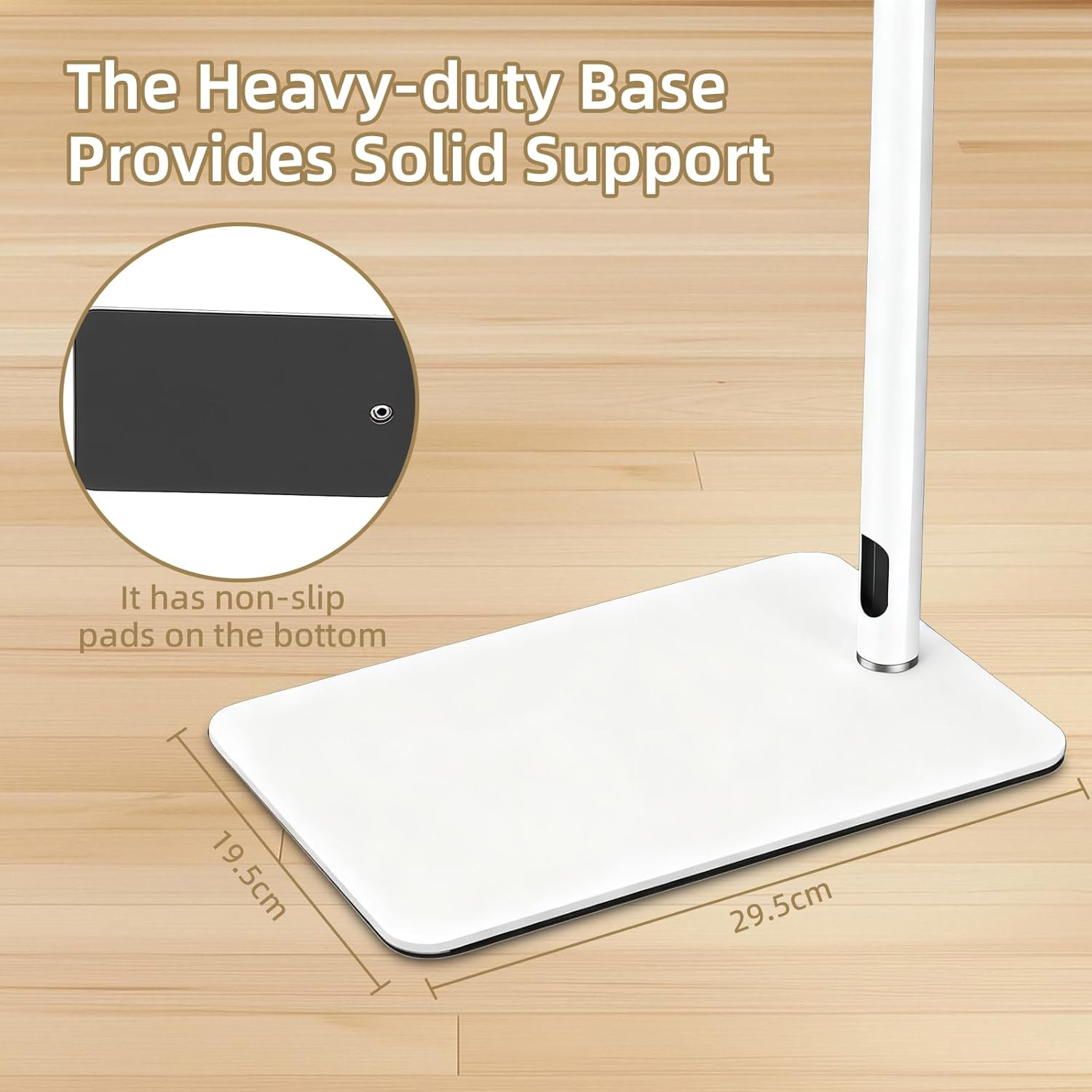 Baby Monitor Floor Stand Holder with 67 Inch Adjustable Height, Prevent Infants from Touching and Non-Slip Base, Compatible with All Monitors with 1/4 Threaded Hole or Any Cameras with 1/4 Screw Mount