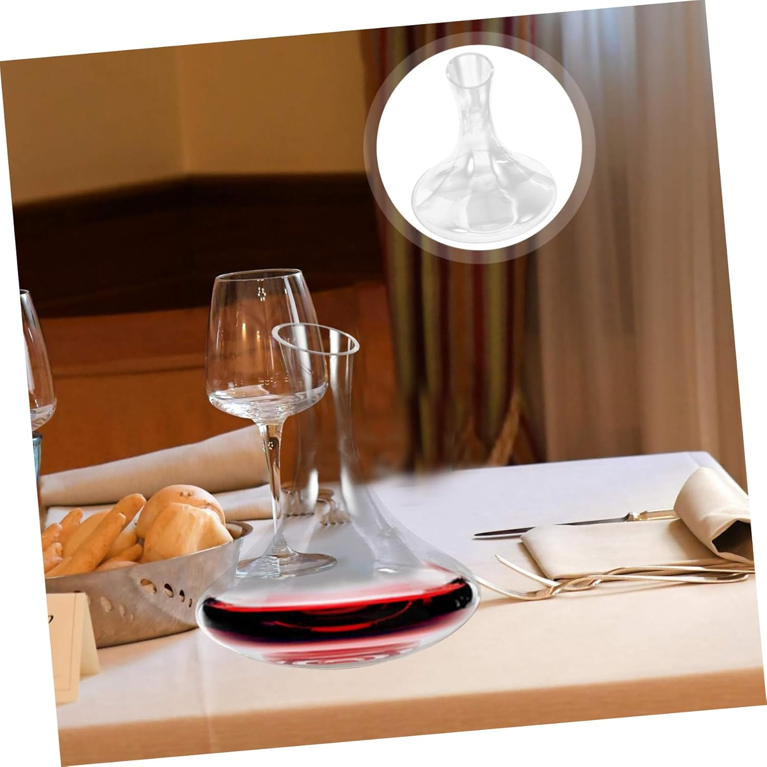 Alipis 1Pc Lead Glass Decanter Simple Design Transparent Wine Aerator for Home and Bar Use Creative Wine Container for Enhancing Flavor