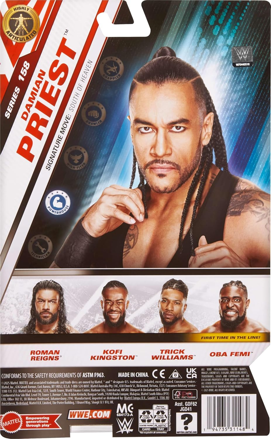 Mattel WWE Damian Priest Action Figure, Main Event Series #158, 6-Inch Collectible Superstar with 14 Articulation Points & Life-Like Look image number 4