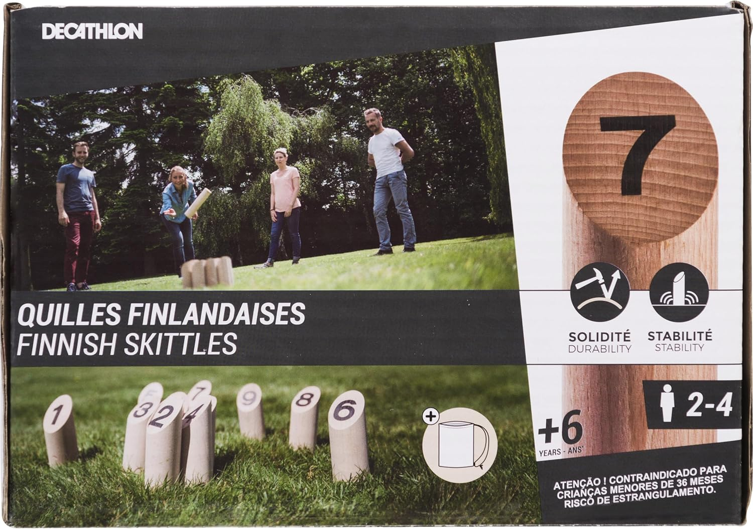 Decathlon Geologic Finnish Skittles Pin Game, Wood, Standard Size image number 1