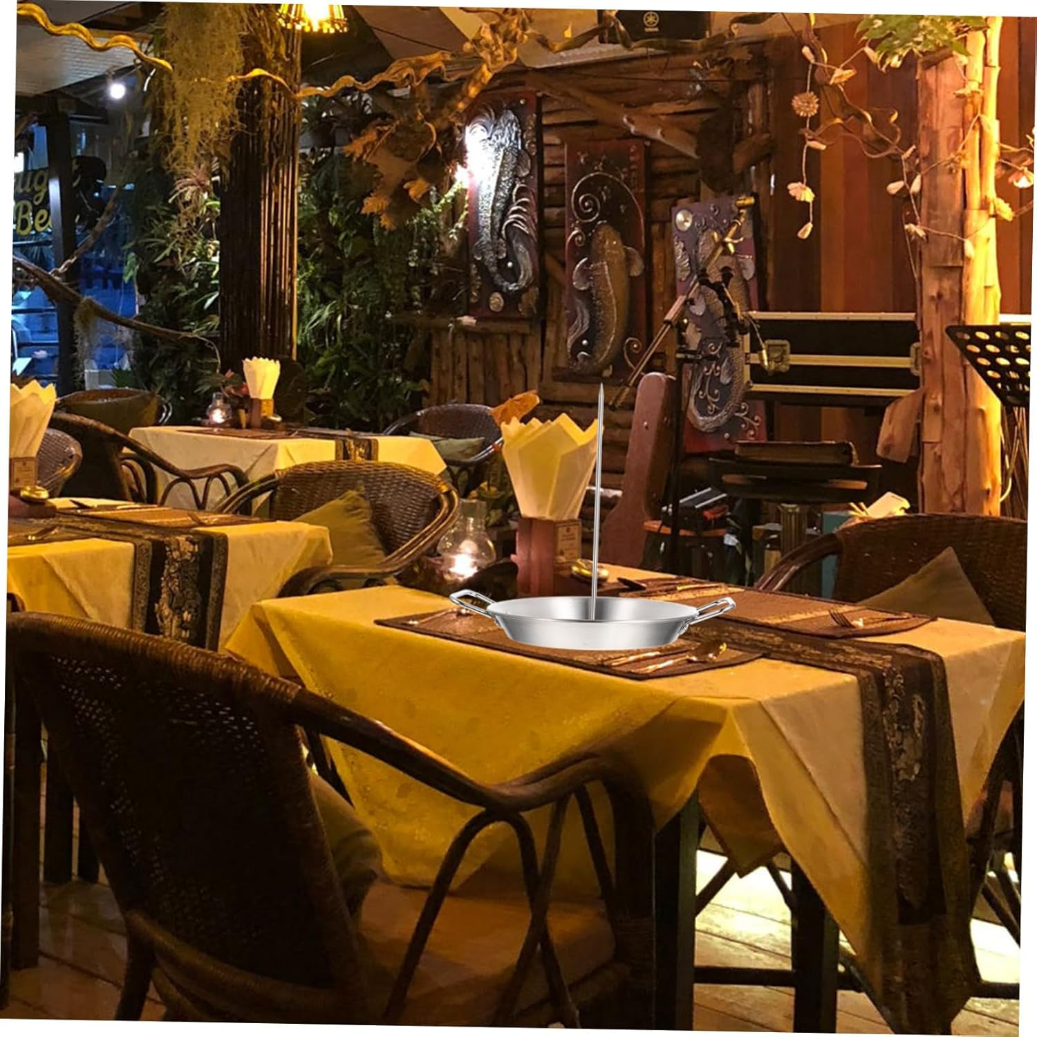 Toddmomy Stainless Steel Chicken Roast Pan with Removable Skewers Vertical Grill Holder for Even Roasting Household BBQ Skewer Rack for Camping and Outdoor Barbecue image number 6