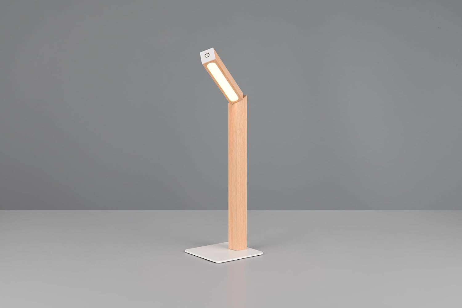 Reality Leuchten Skip R55951135 LED Table Lamp Metal/Mdf Wood Imitation with 2 Watt LED Sensor Dimmer Magnetic Holder