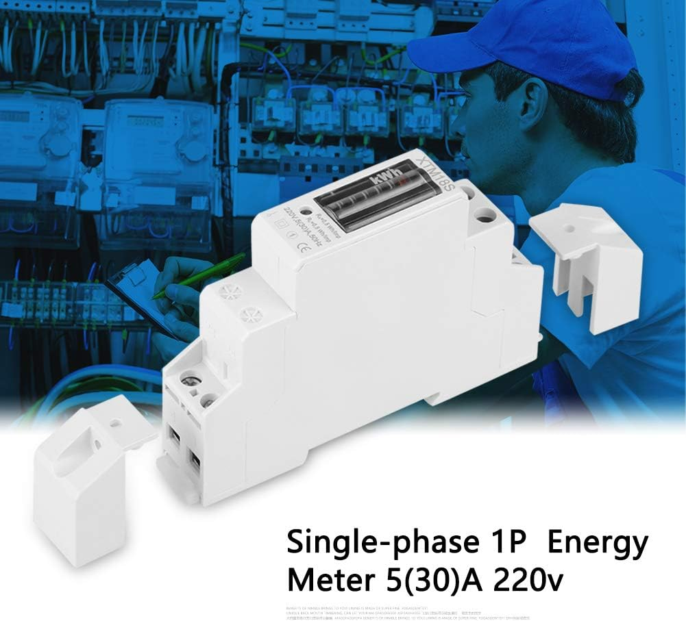 Single Phase Din Rail Power Meter XTM18S 1P 5(30) a Digital 1 Phase 2 Conductor Din Electronic Kwh Meter 35Mm Standard Installation Automatic Detection image number 4