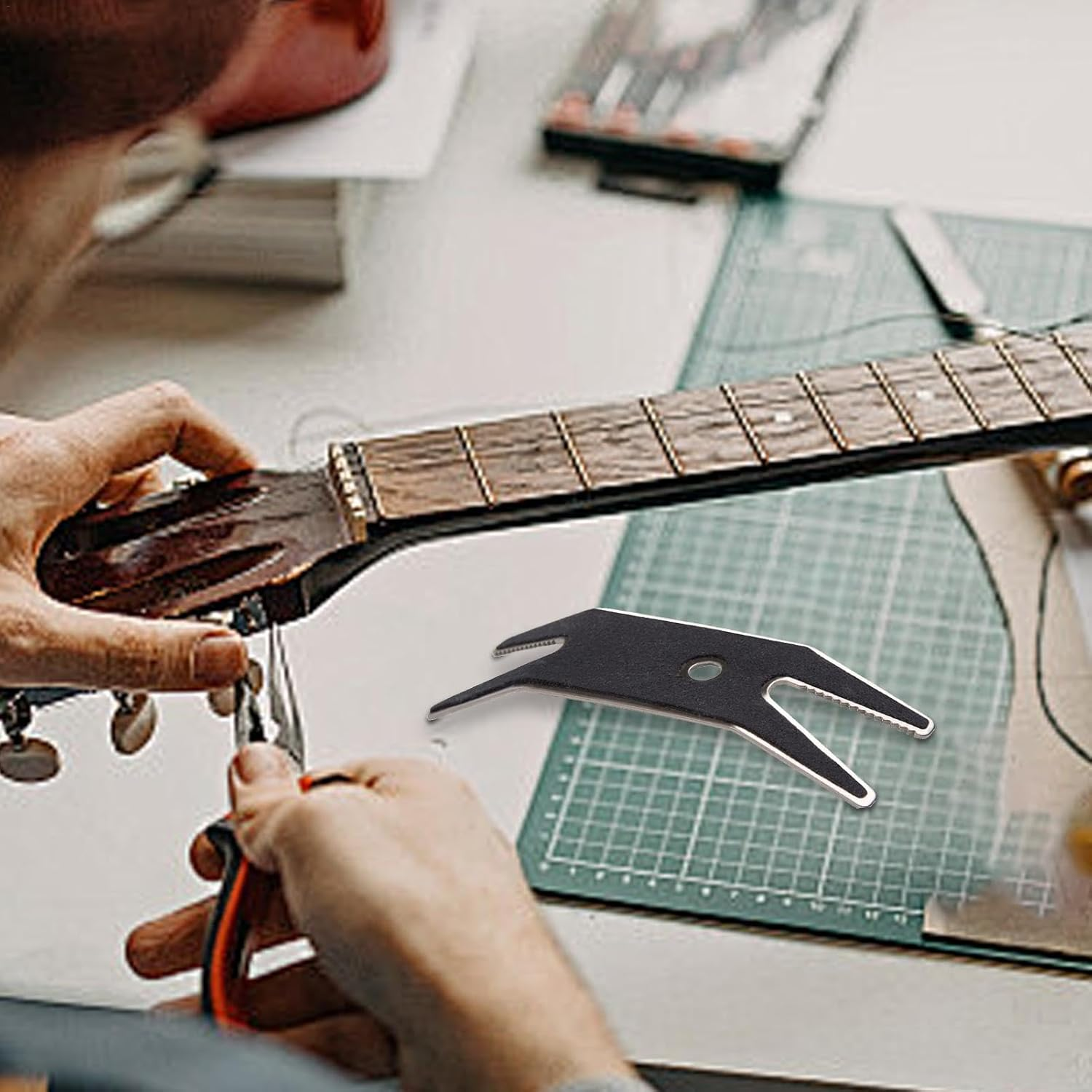 Multi Guitar Spanner Wrench,Spanner Wrench Tool Guitar Multi-Purpose Tool Wrench | Multi Spanner Wrench, Guitar Multi Tool for Strings image number 5