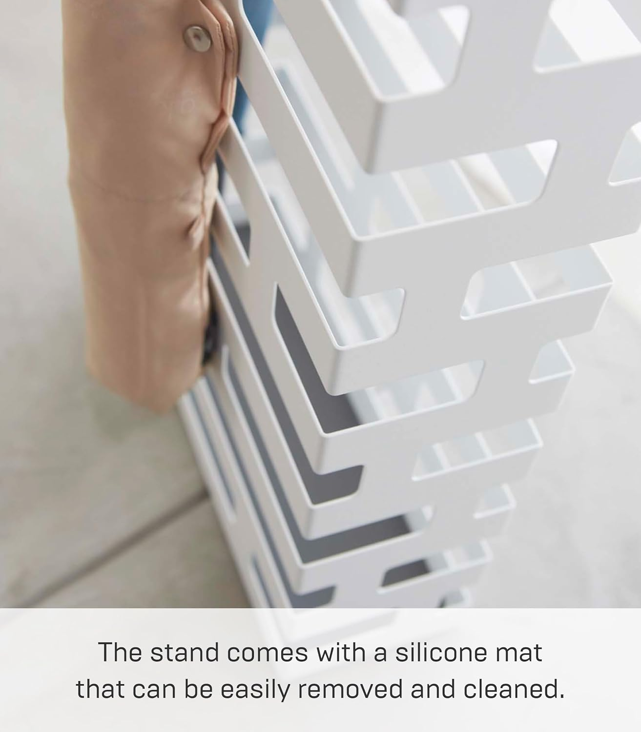 Yamazaki BRICK UMBRELLA STAND WIDE WH, White - White image number 5