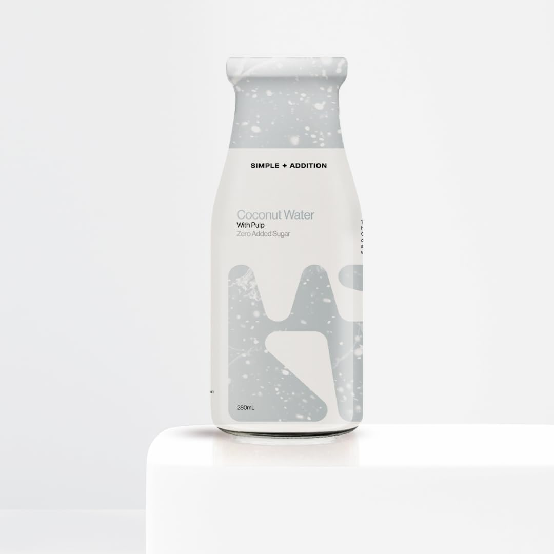 Simple + Addition Coconut Water with Pulp | 12 X 280Ml Glass Bottle. Refreshing, Potassium Rich Natural Coconut, Zero Added Sugar, Amazing Flavour & Hyper Hydration image number 6