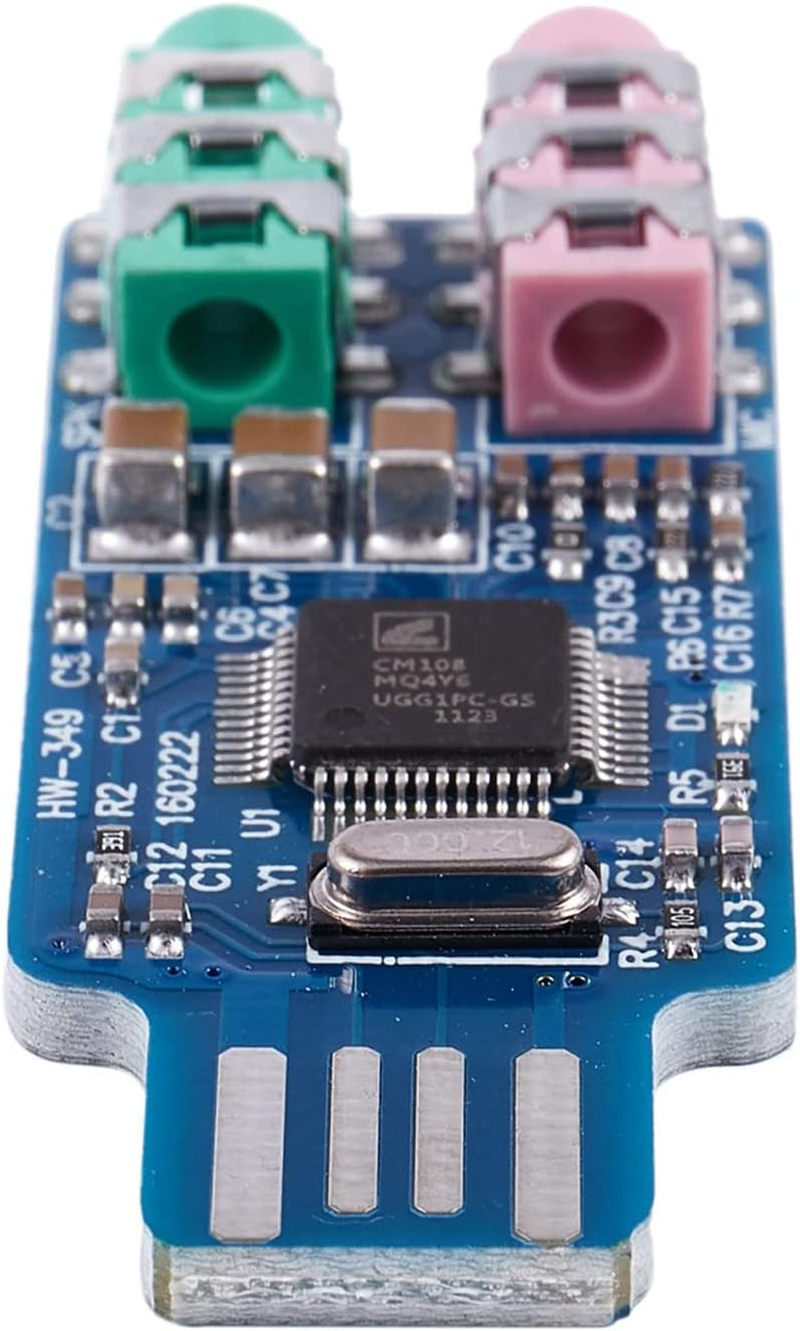 Lrocaoai 4X Free Driver USB Sound Card CM108 USB Sound Card Chip Blue, 750080824 image number 1