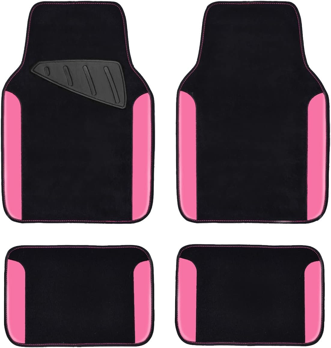 Flying Banner Waterproof Car Floor Mat, Universal Fit Car Mats with Driver Heel Pad, Leather Car Carpet, Anti-Slip Nibbed Backing (All Beige)