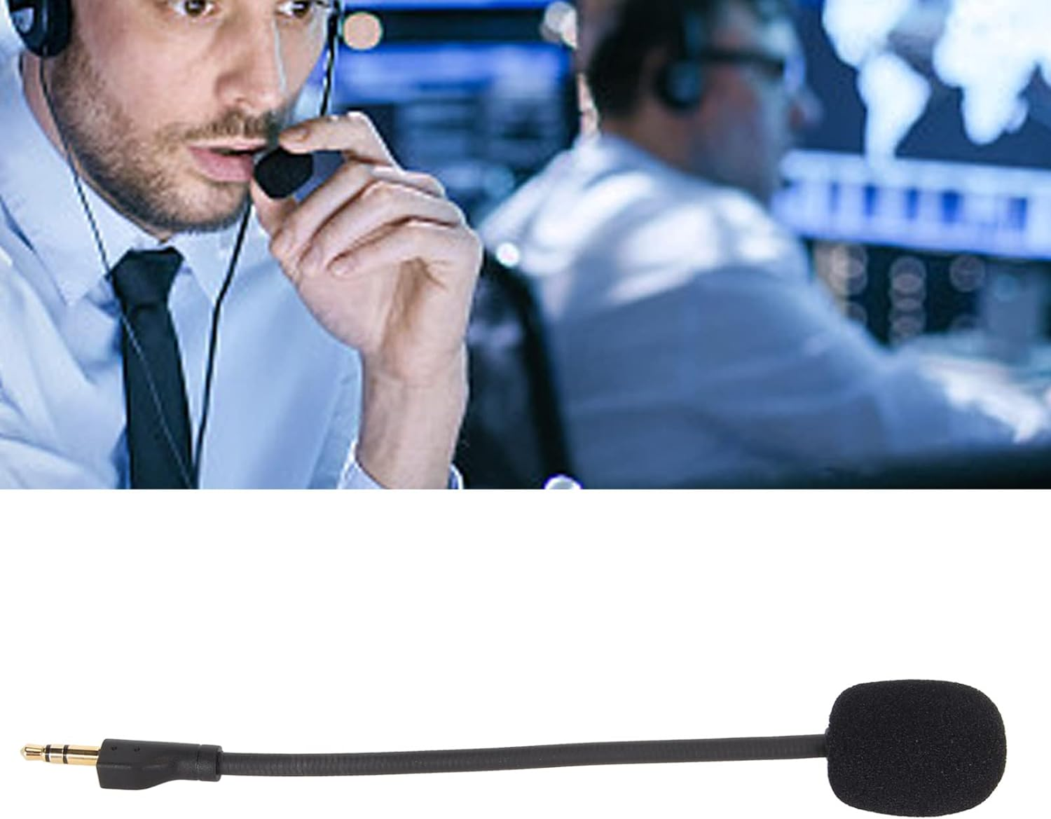 EVGATSAUTO Mic Replacement, 3.5Mm Gold Plated Rotatable Plug Detachable Boom Microphone with Foam Cover for G PRO G PRO X image number 6