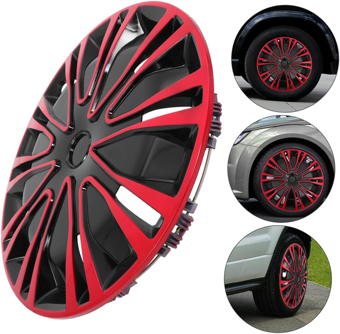 SEWOART Car Hubcaps 15 Inch Automotive Wheel Hub Covers Decorative Rim Covers Easy Install Wheel Hubcap Accessory image number 2