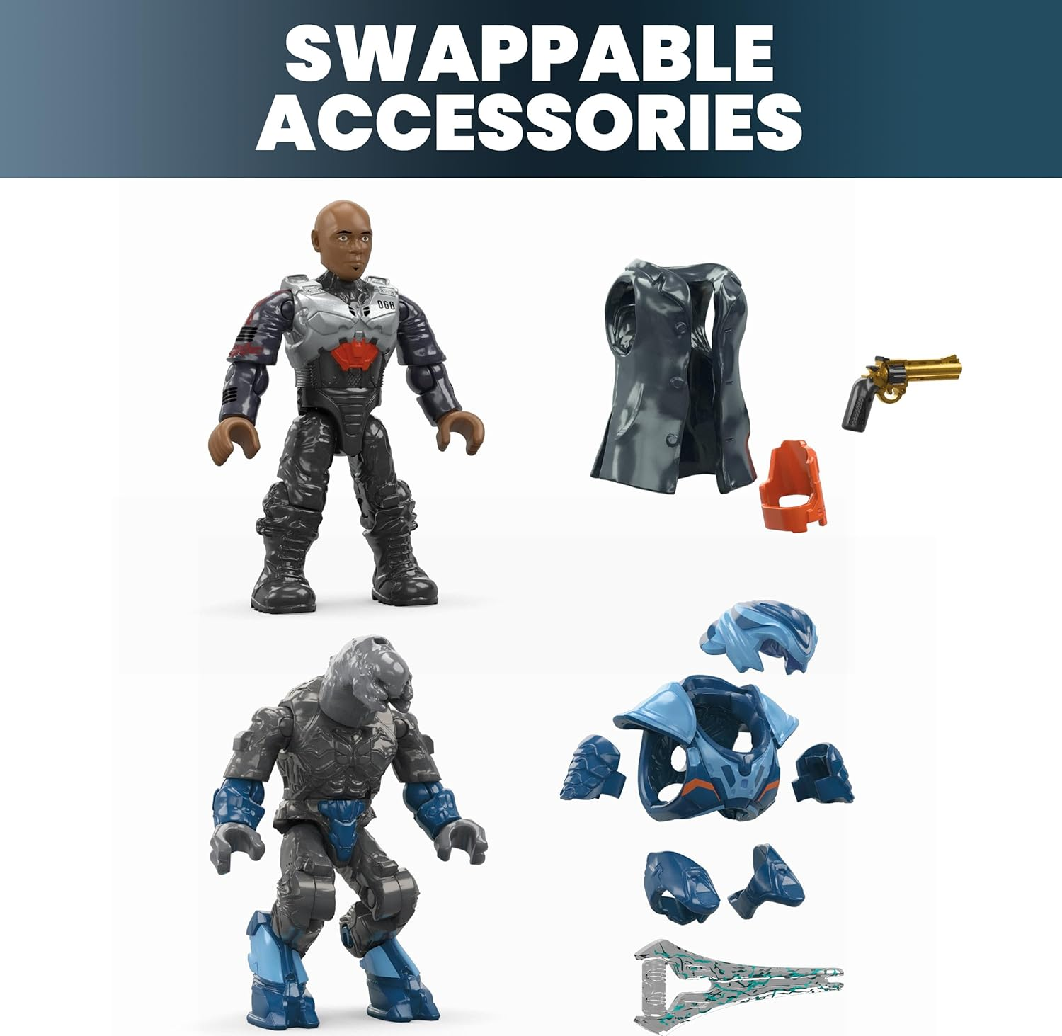 MEGA Halo Renegade Banshee - Buildable Renegade Banshee Airplane Includes 2 Super Poseable Collectible Figures, 205 Building Blocks and Pieces, for Ages 13+ - HNC56 image number 4