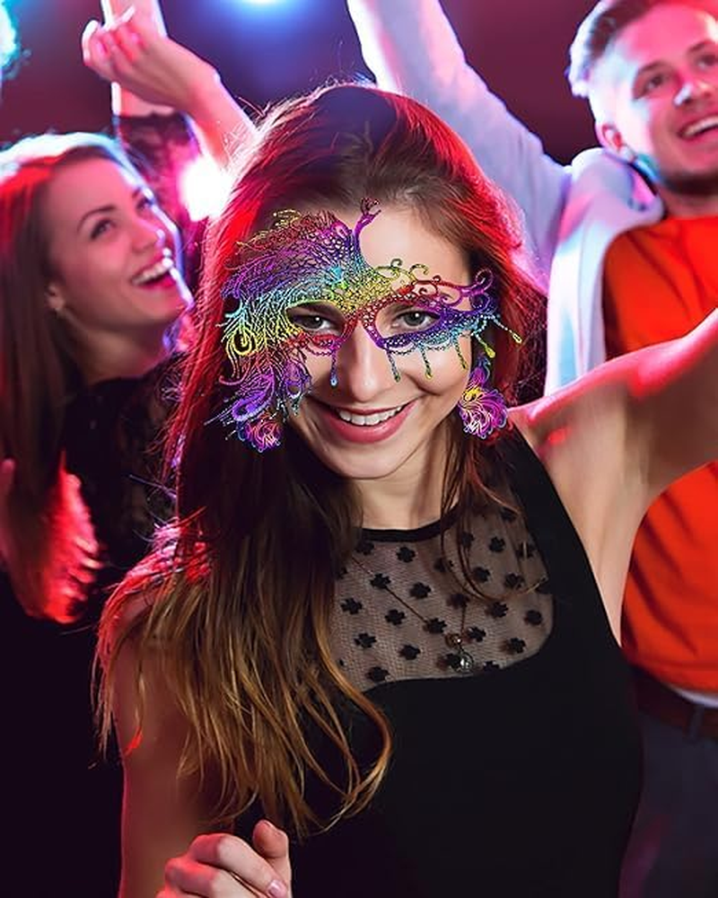 Mardi Gras Masquerade Mask Lace Masquerade Mask for Women Mardi Gras Halloween Party Supplies Mask image number 1