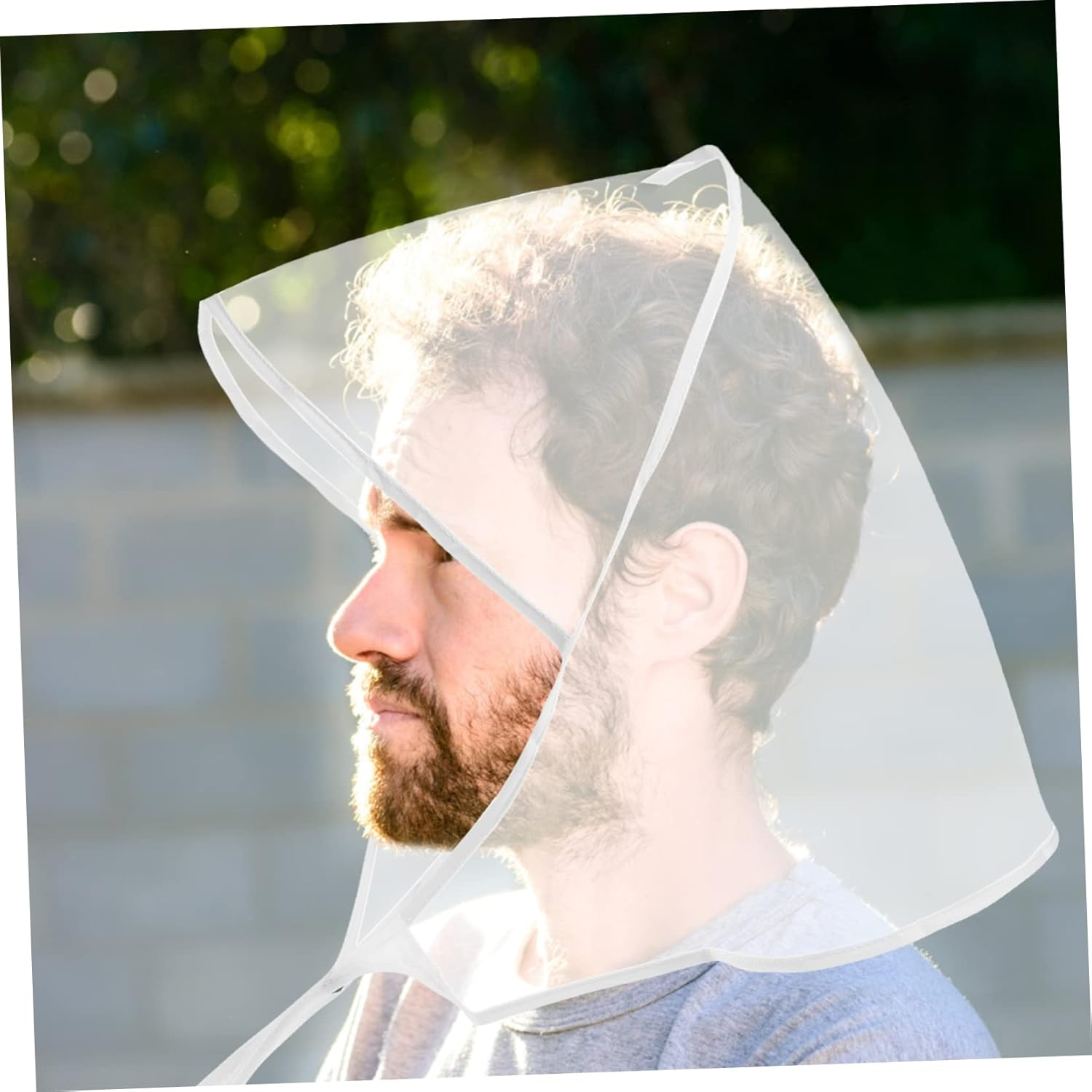 Beaupretty 5Pcs Waterproof Rain Bonnet Hair Cover Plastic Caps Sunproof Hats for Women Protect Hairstyle Outdoor Use White