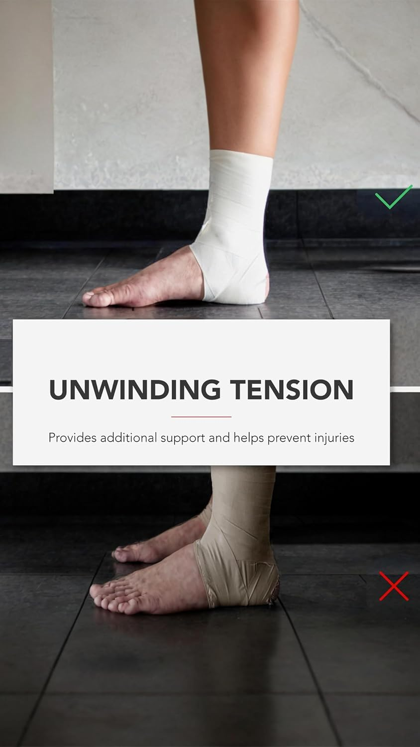 Athletic Sports Tape 3-Pack | Strong & Easy-Tear | 3.8Cm X 9.14M | for Bats, Tennis, Gymnastics, Boxing | Secure Wrap for Athletes & Trainers | First Aid Essential image number 5