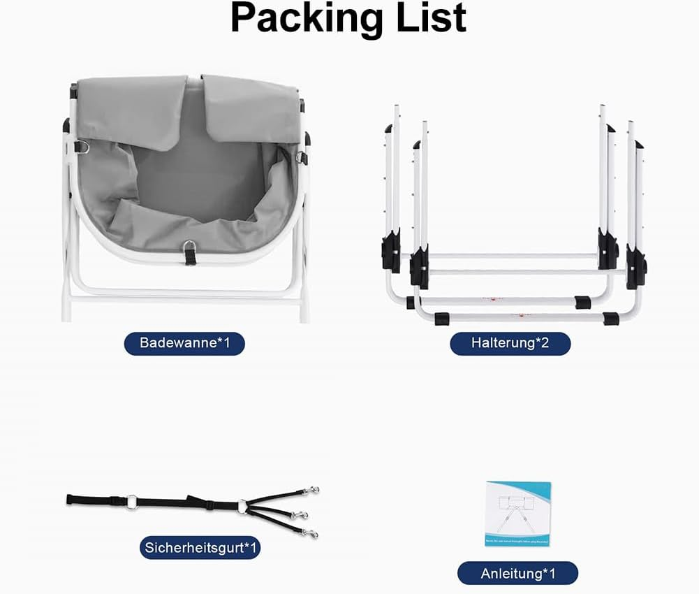 Portable Dog Bathtubs,3 in 1 Elevated Pet Bath Tubs Foldable Dog Washing Station for Small and Medium Dogs, Cats Home Bathing, Shower and Grooming,5 Adjustable Heights, up to 140 Lbs image number 1