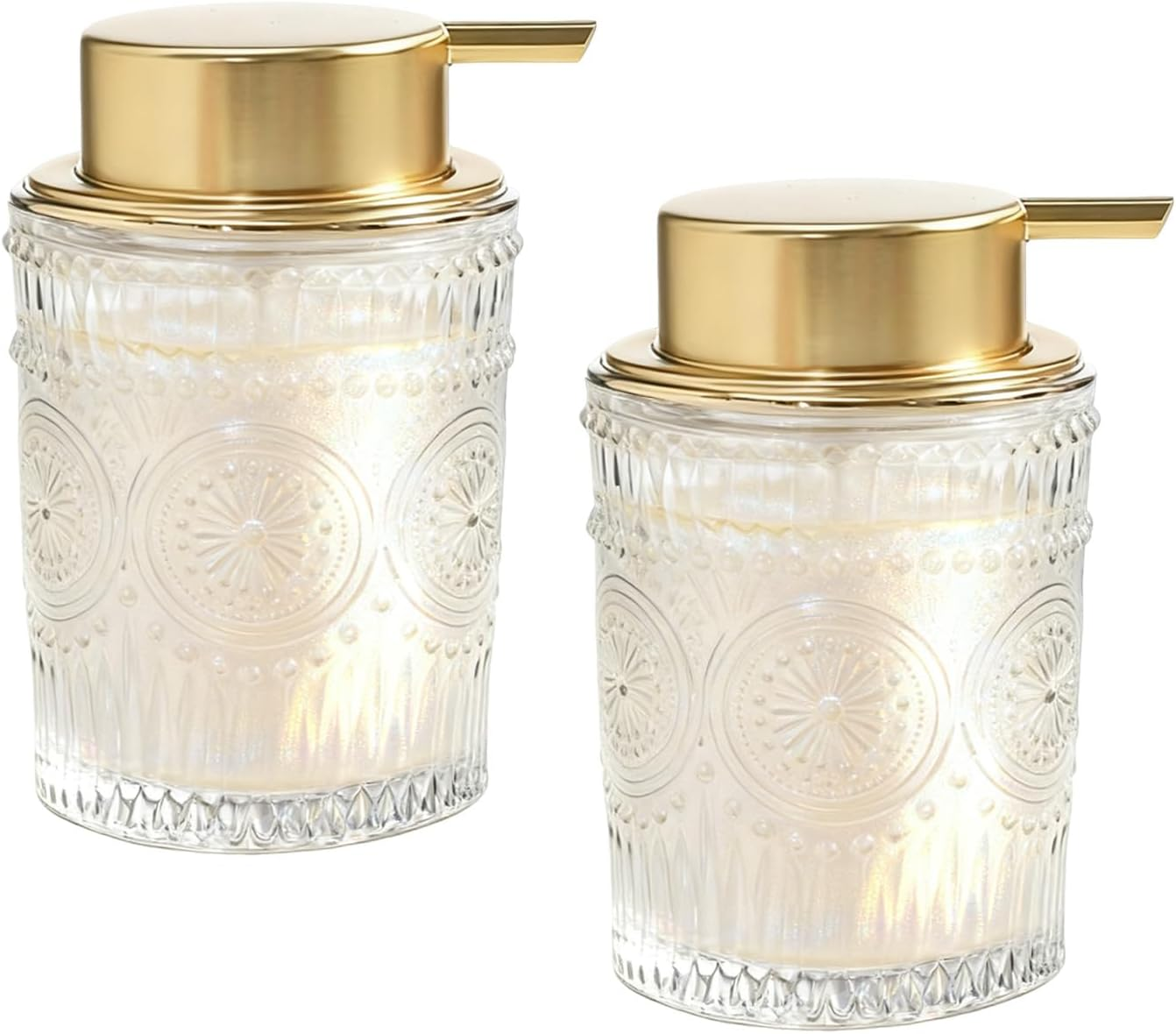 Foaming Hand Soap Dispenser Glass Refillable with Pump Bathroom Kitchen Lotion Dispenser Foam Hand Wash Dispenser Soap Pump Bottle for Essential Oils Shampoo image number 1