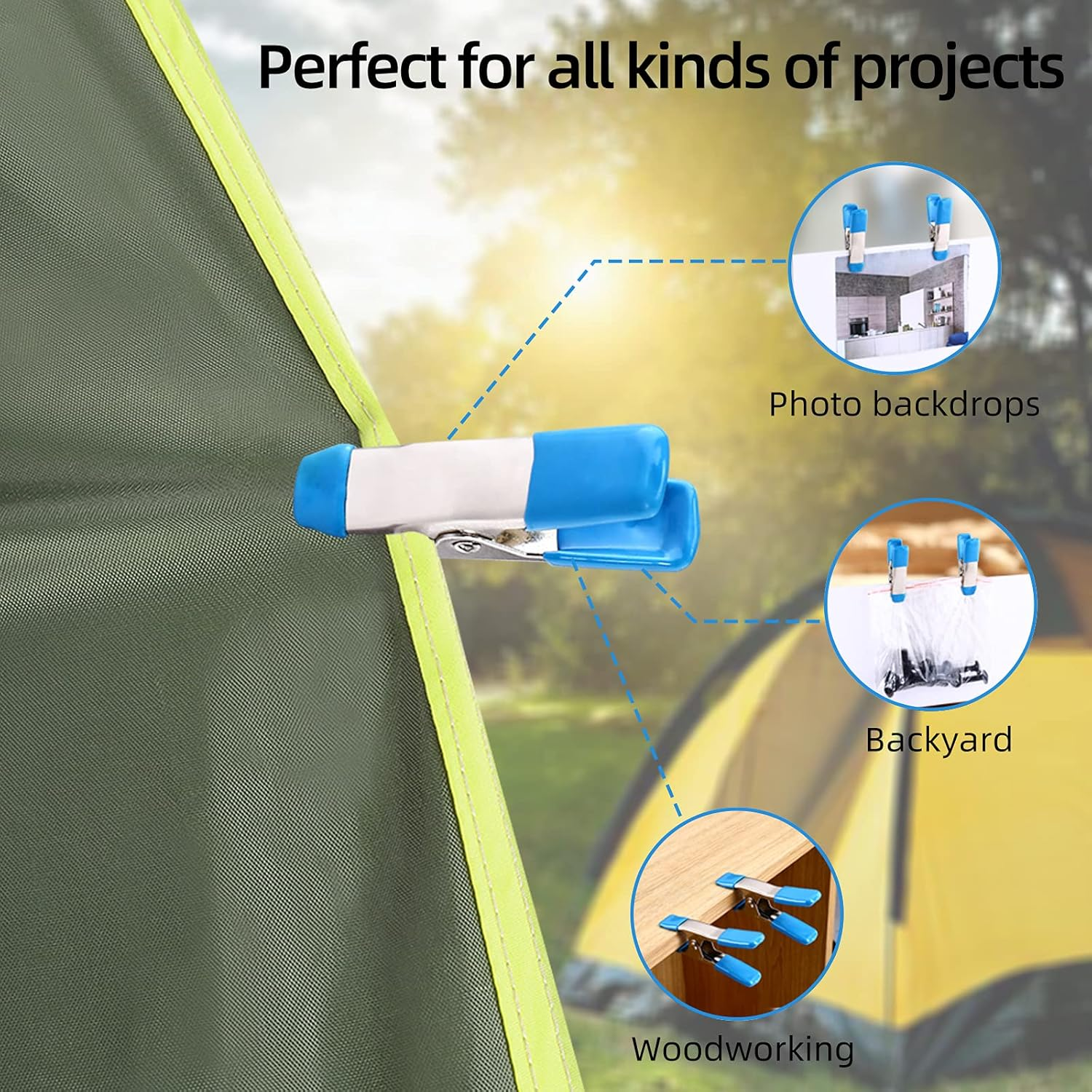 Spring Clamps for Woodworking,Backdrop Clips,Clamps for Crafts,Photography Studio and Muslin Backdrop,Metal Heavy Duty 2Inch 30PCS image number 3