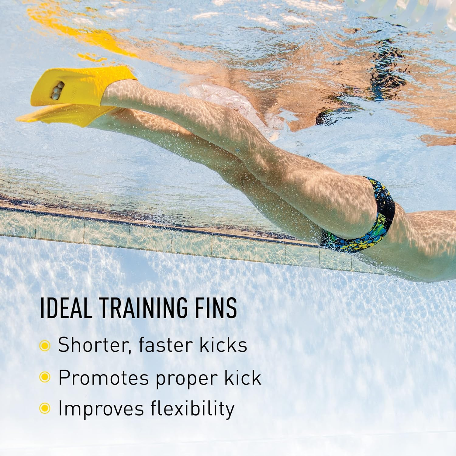FINIS Zoomers Gold Swim Training Fins - Short Blade Design for Speed & Conditioning - Soft Natural Rubber Fit image number 5