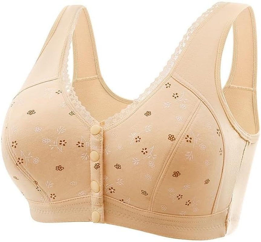 Black Bralette Lace Sports Bras Women Breastfeeding Sleep Ladies Non Wired Ped plus Size Packs Front Fastening Wireless for Top Womens Maternity with Support Adjustable Multi Pack image number 4