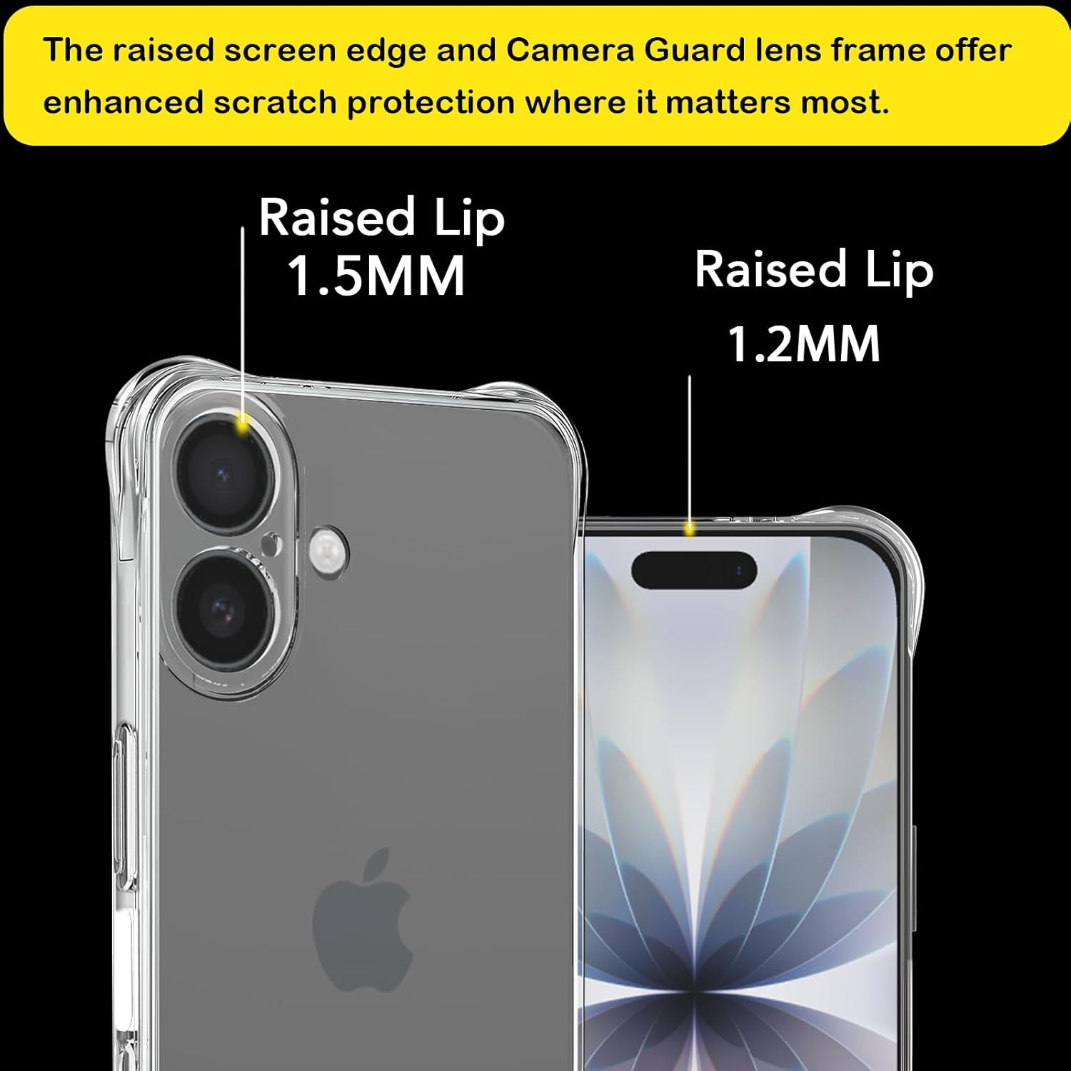 USTIYA Case for Iphone 17 Clear TPU Four Corners Protective Cover Transparent Soft image number 3