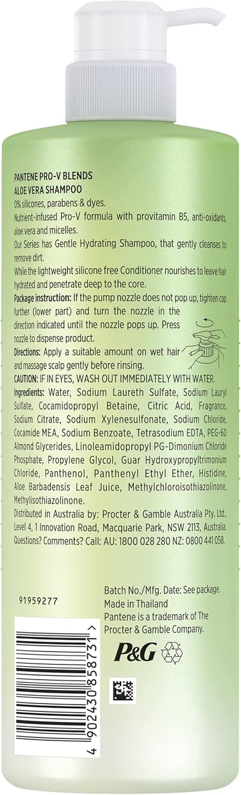 Pantene Micellar Water Aloe Shampoo 530Ml image number 3