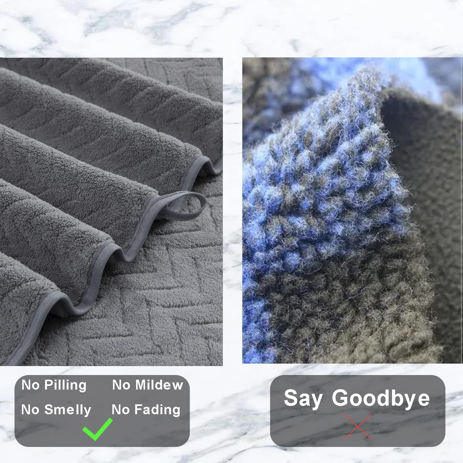 4 Pack Extra Large Bath Towels, Coral Velvet, Microfiber Ultra Super Soft Premium Absorbent, Machine Washable, Coral Velvet Wheat Stripe, Towel Sets for Home, Hotel and Spa, Gym Use, 35X75Cm+140X70Cm image number 1