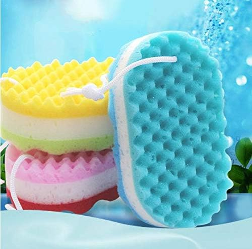 WOIWO 3 Pieces 100% Fiber Sponge Bath Sponge Body Scrubber, Super Size, Delicate, Soft and Rich Foam, Can Be Reused to Remove Dirt and Excess Grease from Cosmetics image number 1