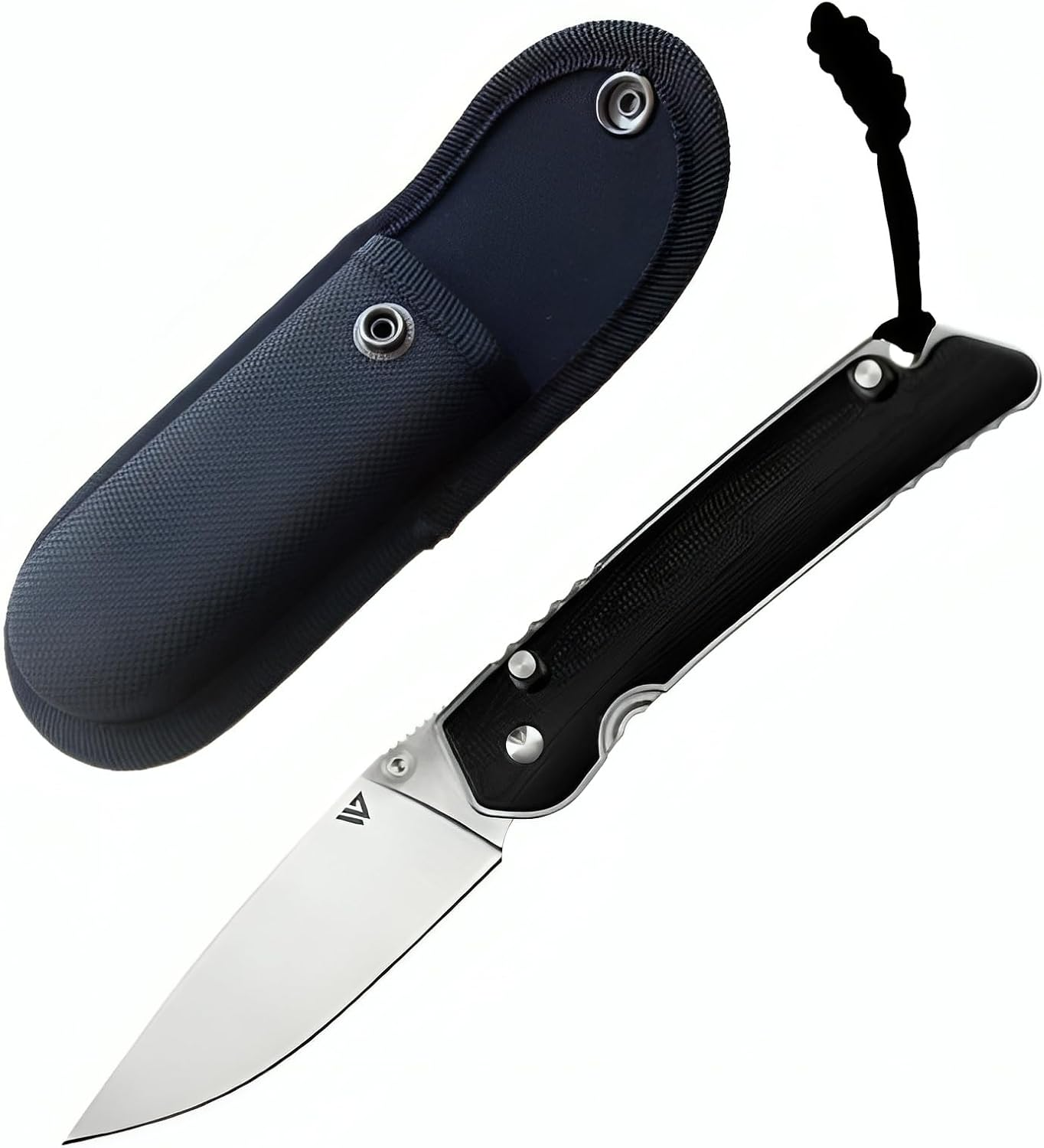 Wilora D2 Steel Folding Knife with Paracord Lanyard & Sheath - Ideal EDC Pocket Knife for Men image number 1