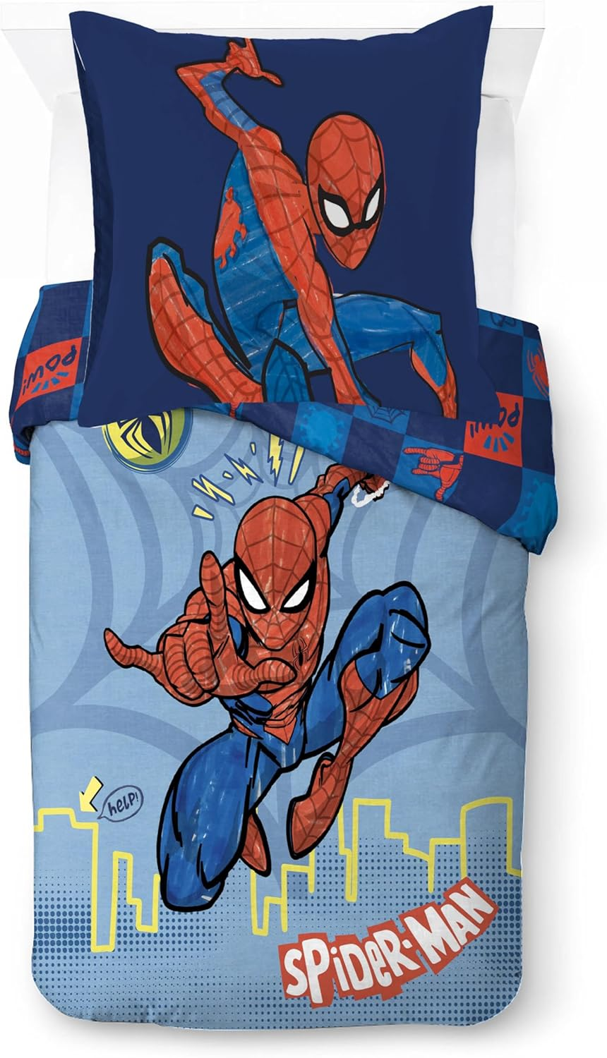 Jay Franco Disney Lilo & Stitch 100% Cotton Single Duvet Cover Set - Includes Pillowcase 80 X 80 Cm