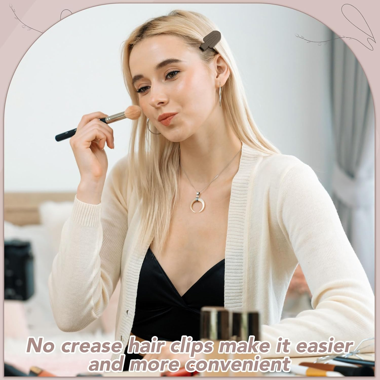 12 Pcs No Bend No Crease Hair Clips, Hair Clips Barrettes for Styling for Woman Girl Makeup, Classic image number 6