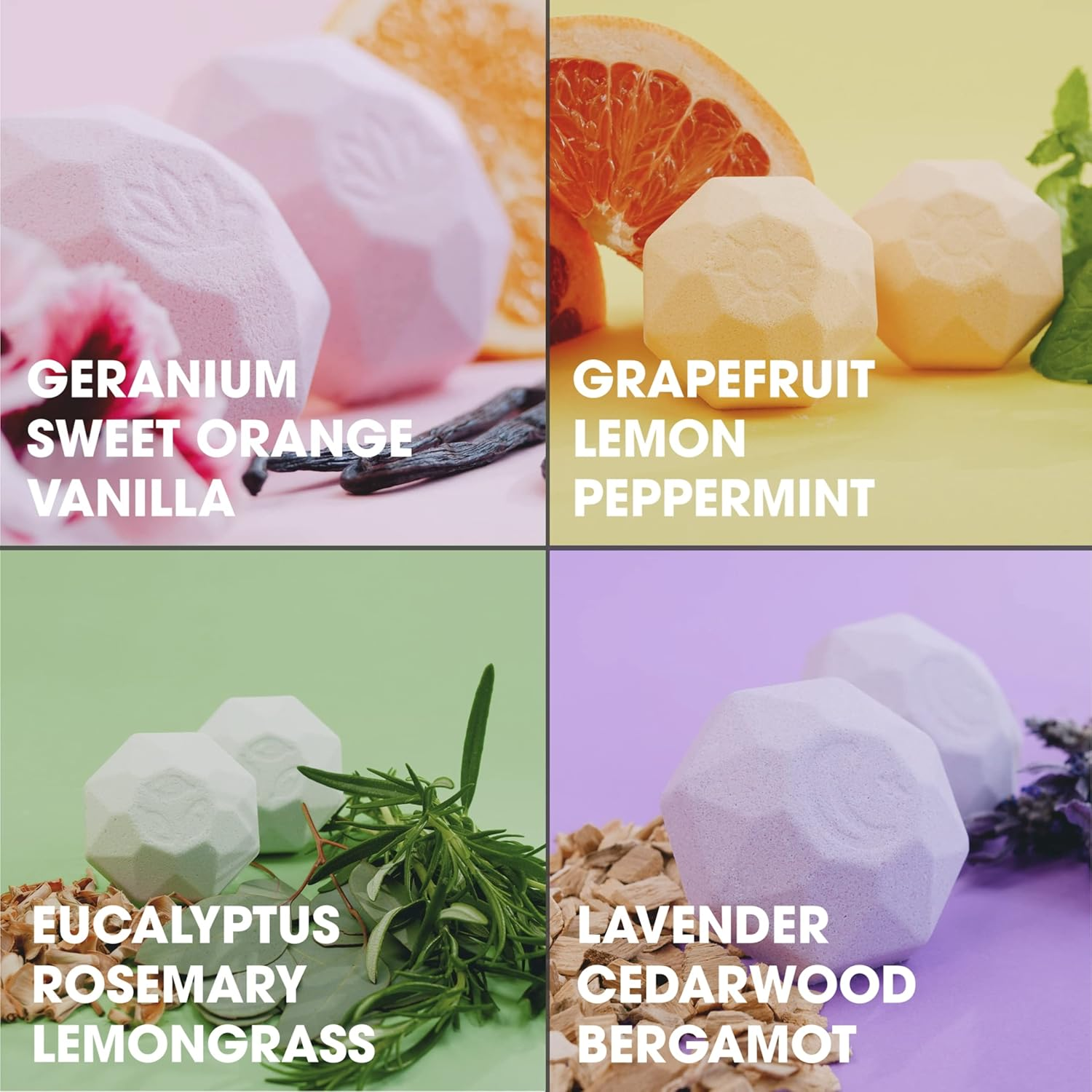 Organic Shower Steamers Aromatherapy - 8 XL Natural Shower Bombs, Essential Oil Shower Steamer Gift Set, Self Care Kit, Stocking Stuffers for Women, Stress Relief Relaxing Gifts, Spa Gift Box image number 4