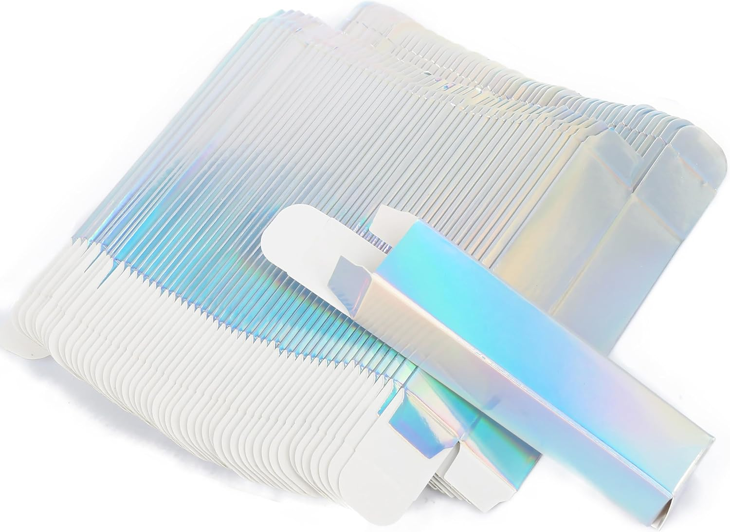 COSIDEA 50Pcs 23 * 23 * 103Mm Lip Gloss Craft Silver Paper Box Small Packing Boxes 350Gms for Pack Mascara image number 6
