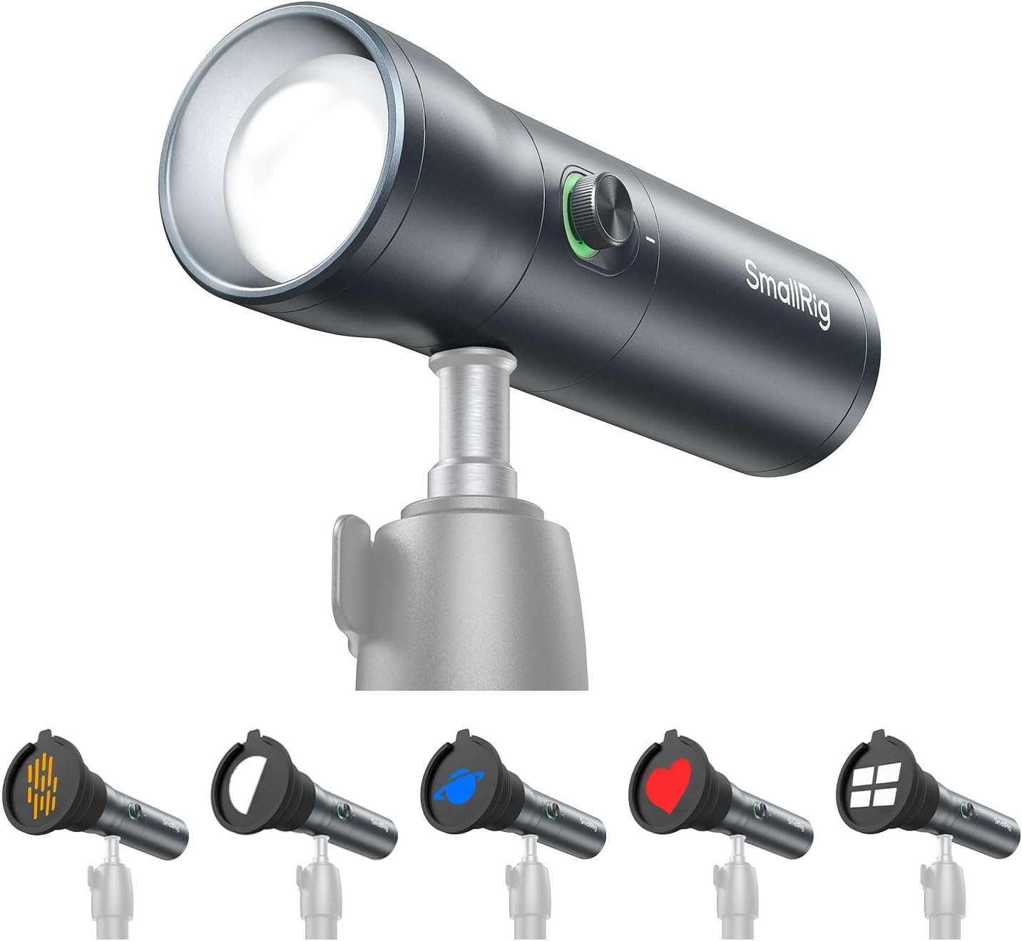 SMALLRIG RGB LED Photography Flashlight, 7500Mah Aluminum Alloy Patterned Ambient Light, 4 Color Fill Light with 20 Patterned Light Filters, Perfect for Photo, Content Creation Accessorie RF10C 4634 image number 5