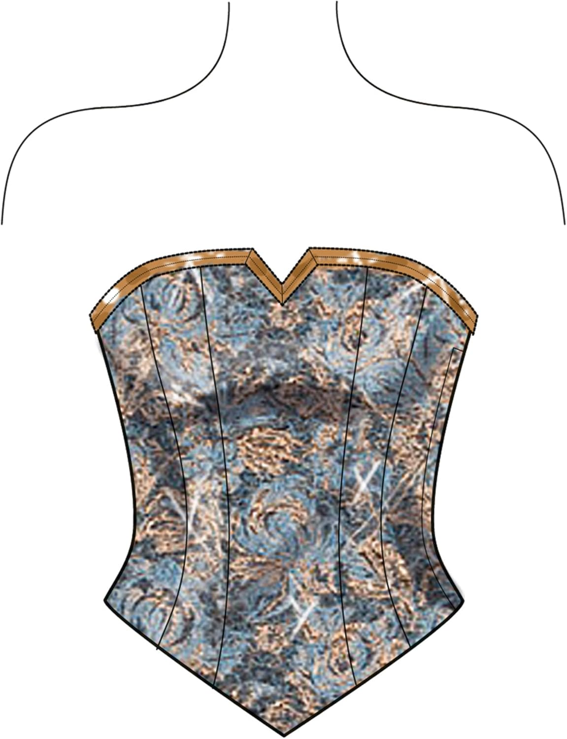 New Look Sewing Pattern UN6787A Juniors' Corsets, Trousers and Skirt a (3/4-13/14) image number 6