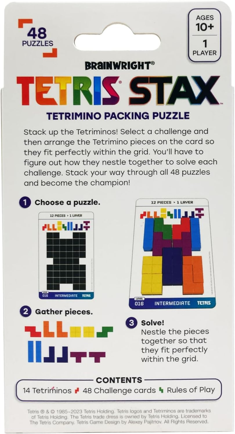 Brainwright Tetris STAX Tetromino Packing Puzzle Game image number 4