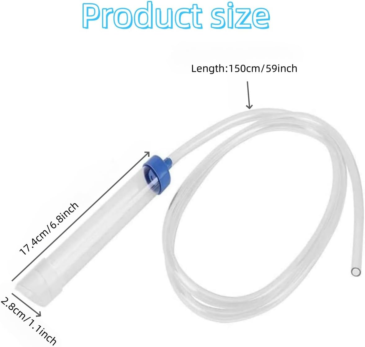 Fish Tank Cleaner, Aquarium Fish Tank Cleaner, Water Siphon Vacuum Gravel Cleaner, Siphon Aquarium Accessories, 1.43 Meters image number 5