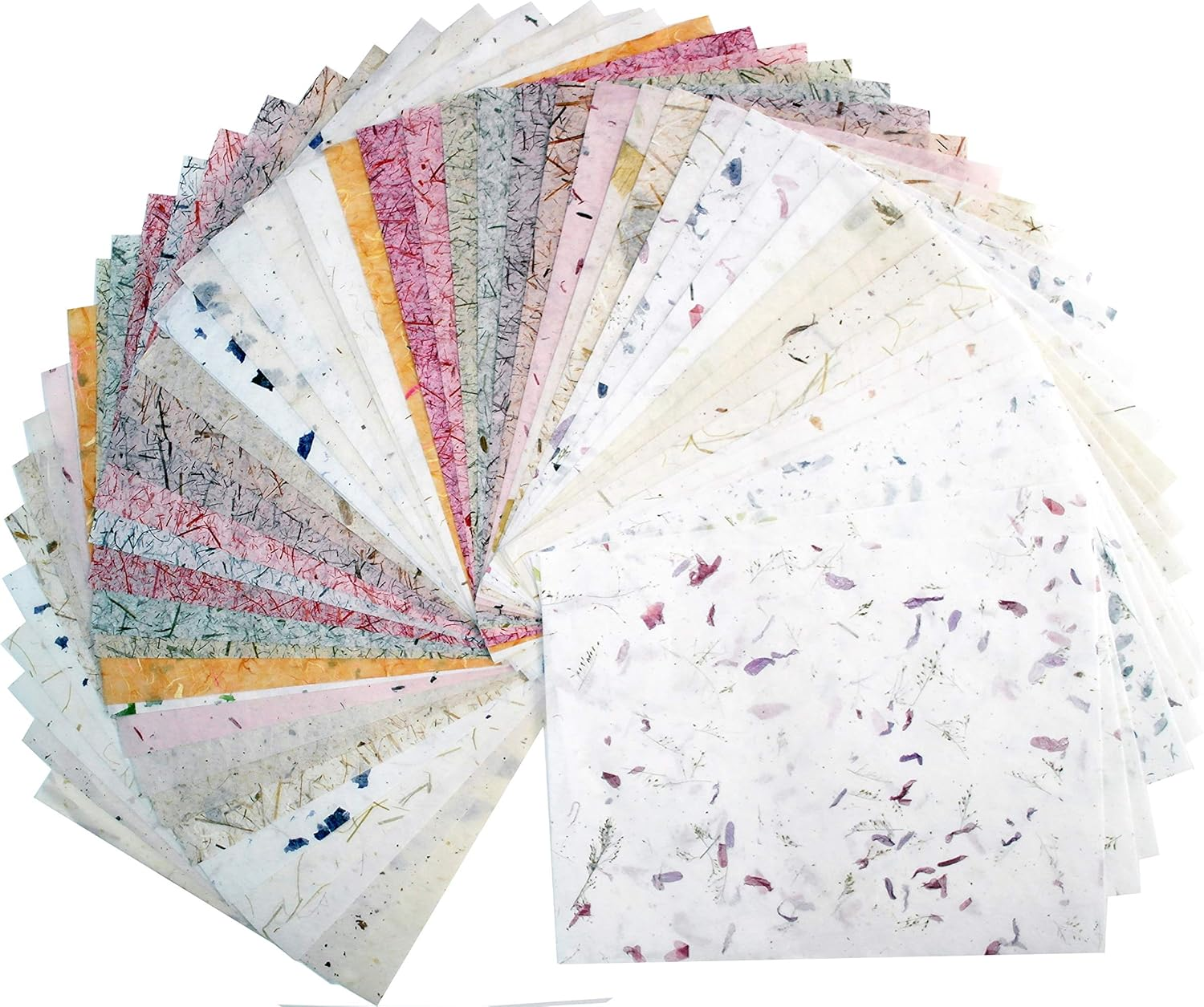 50 Sheets 8.5 X11In Mulberry Paper Art Collage Tissue Invitation Card Making Notebook Journal Memo Note Scrapbook Cardstock Paint Stamping Natural. image number 5
