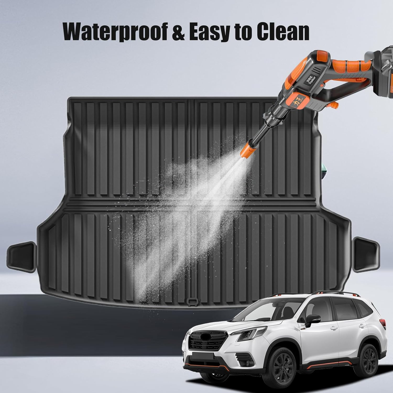 CMPCTR Cargo Mat Boot Liner for Subaru Forester TPE Cargo Liner Heavy Duty Cargo Trunk Mat Luggage Tray Interior Accessories image number 3