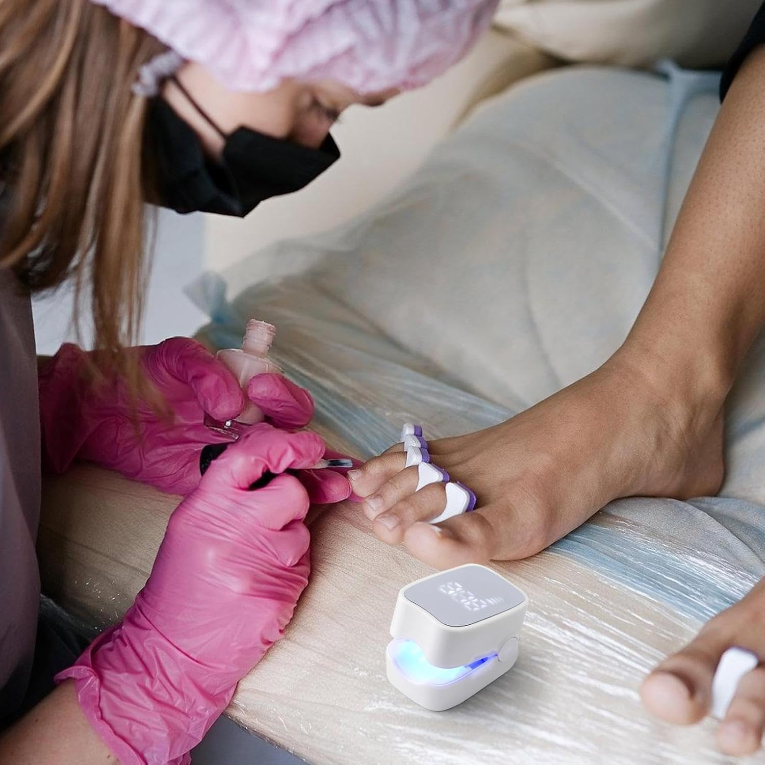 Nail Dryer Gel Polish, Portable Digital Display Nail Lamp, Multifunctional Manicure Light, USB Charging, 400 Mah Battery, Perfect Present for Girlfriend, Wife, Friend image number 4