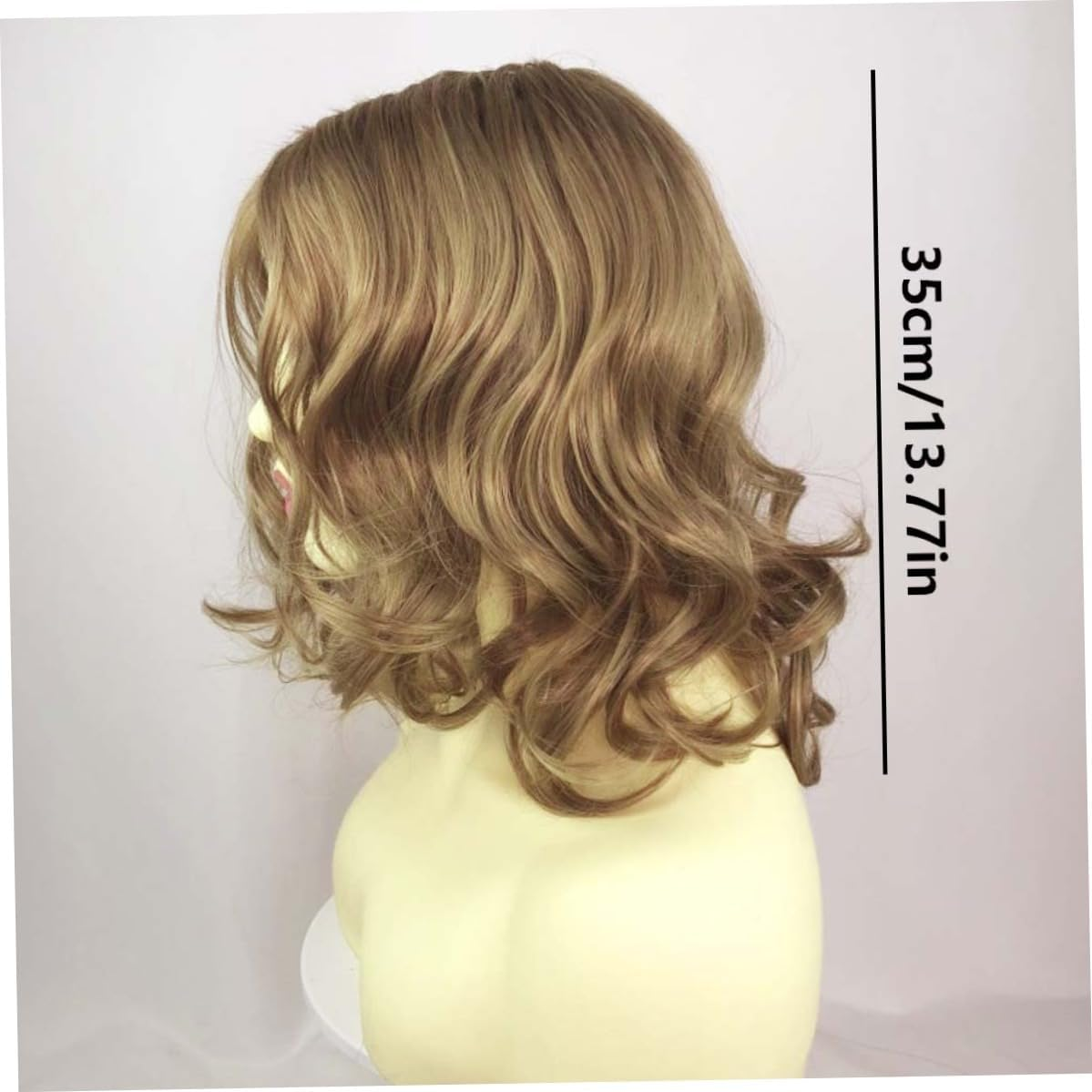 Blonde Human Hair Wig, Blonde Wigs for Women, Synthetic Gold Short Curly Anti-Warping Hair Wig Water, Hair Wigs image number 6