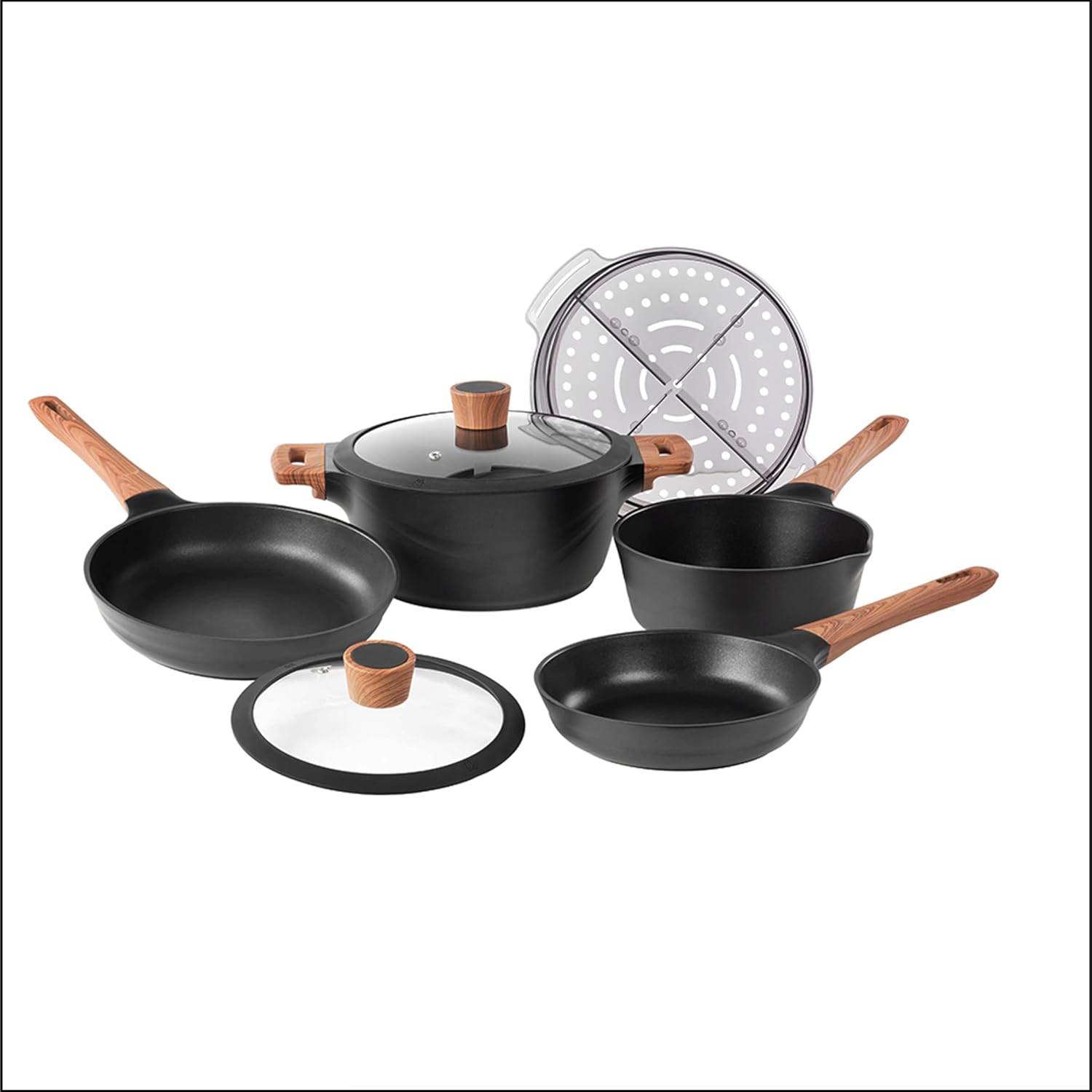 Kleva Range Diamond Earth Premium Non-Stick 7Pc Cookware Set image number 6