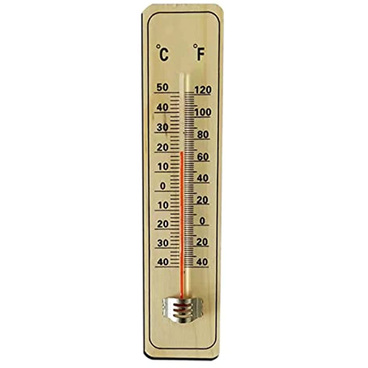 3PCS Wooden Thermometer, Indoor Outdoor Thermometers with ℉/℃ Traditional Wall Mounting,Analogue Thermometer for Home Room Office Temp Shop School image number 5