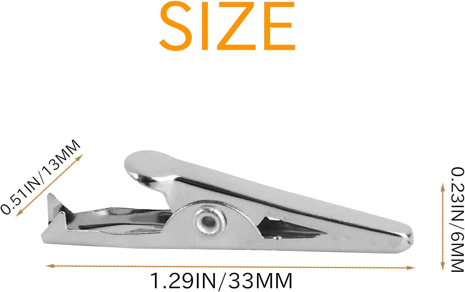 Spacesea 50 Pcs Metal Alligator Clip, Clip, Silver Tone Alligator Clips, Clamps, Versatile Professional Grade Electrical Testing Clips image number 6