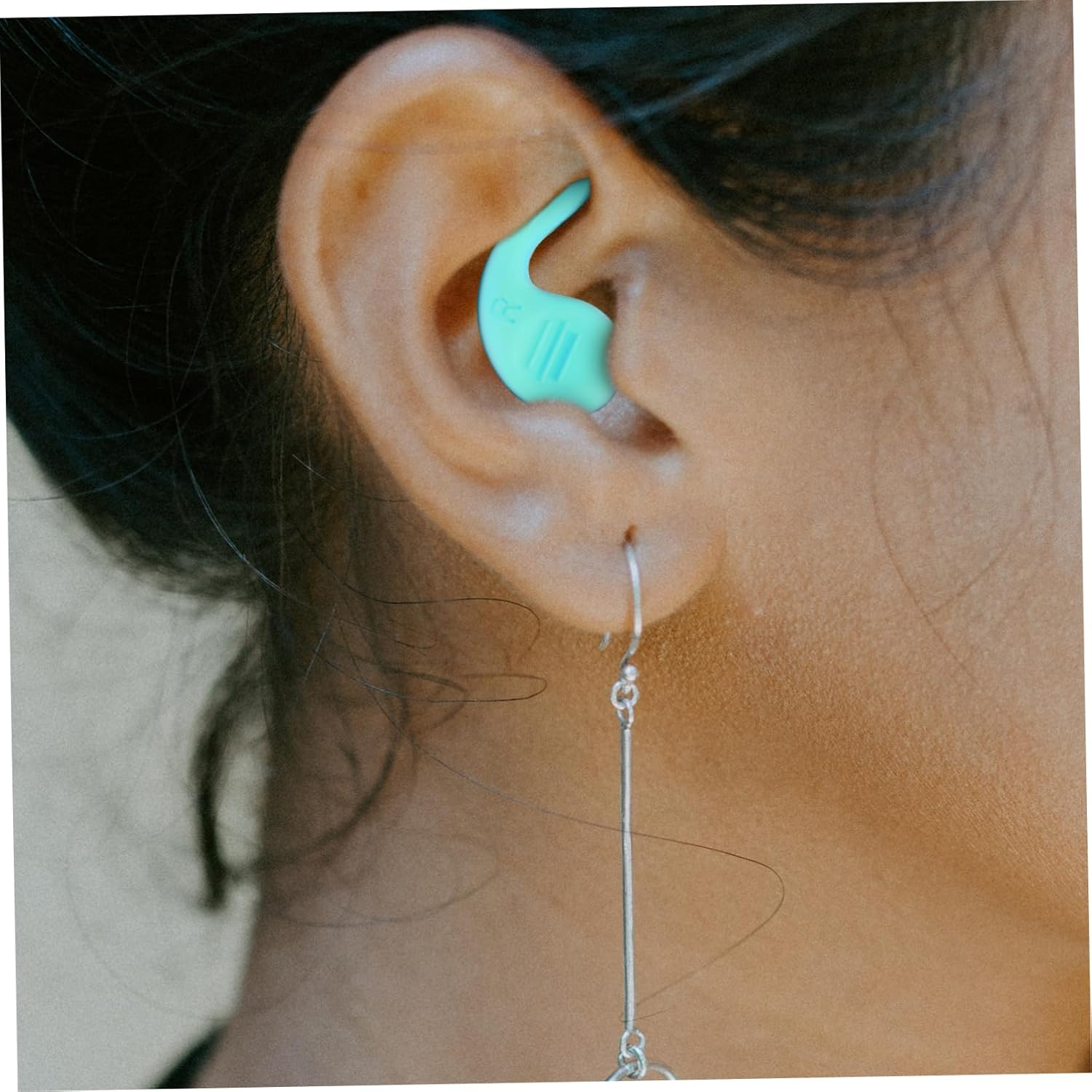 KONTONTY Noise Reduction Silicone and Studying Comfortable Pressure Fit Noise Cancelling Earbuds for Work Concerts and Travel Green image number 4