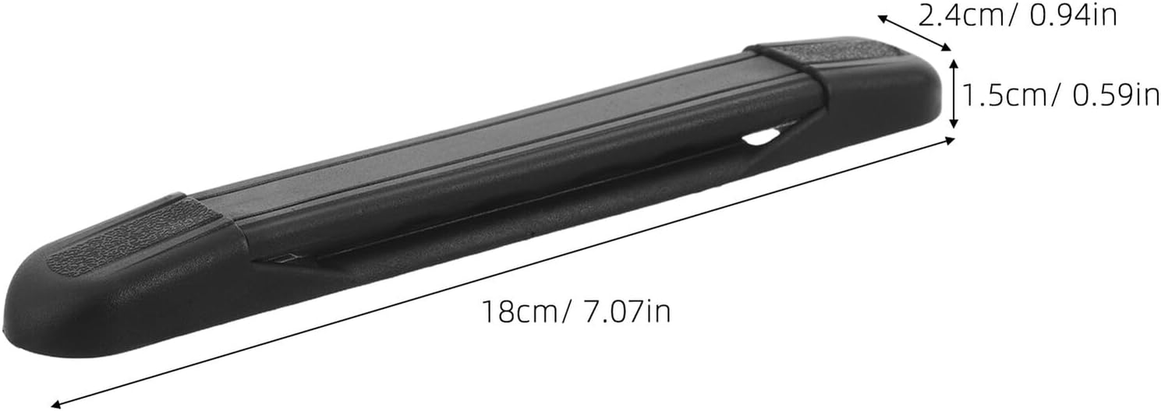 MOKKHNB 12Pcs Black Plastic Luggage Replacement Handles Set, Standard Suitcase Carry Handles Screw Holes, Sturdy Case for Travel Bags and Suitcases image number 1