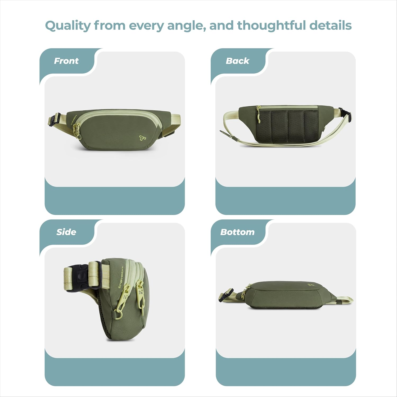 Travelon Anti-Theft the Voyages Waist Pack - Black image number 4