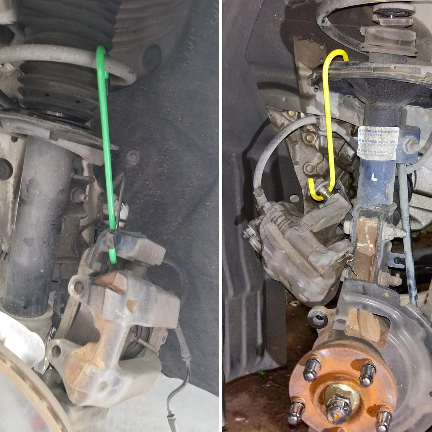 Shuoteng Automotive Brake Caliper Hooks with Rubber Tips, 4Pcs Brake Caliper Hangers Hooks for Automotive, S-Shape Brakes Caliper Hanger Hook with Rubber Tips for Bearing Axle image number 4