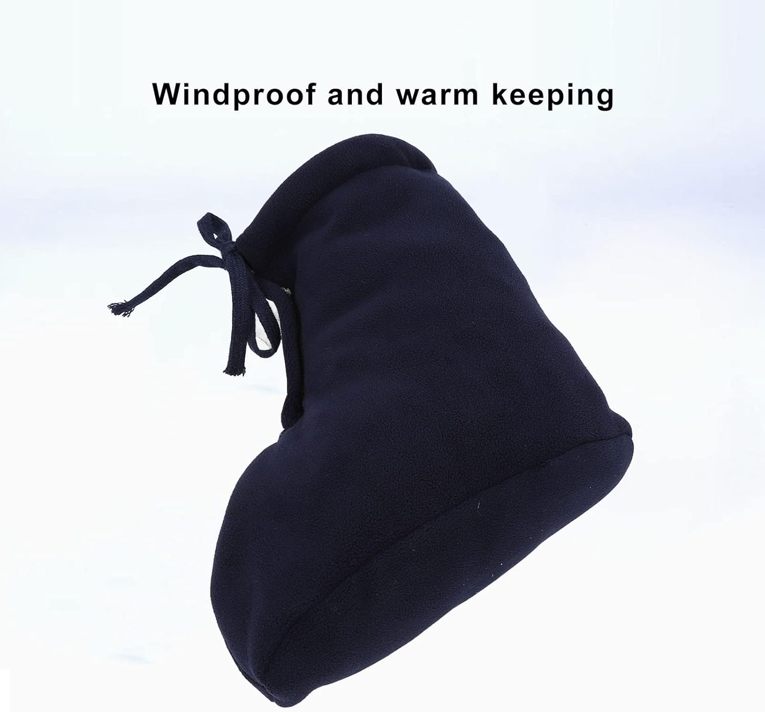 Cast Toe Cover Sock, 1Pcs Leg Cast Cover for Men Women, Outer Fleece Inner Plush Keep Warm Black Cast Sock Works Great with Most Plaster Casts, Cast Shoes, Booties, Open Toe Cast image number 6