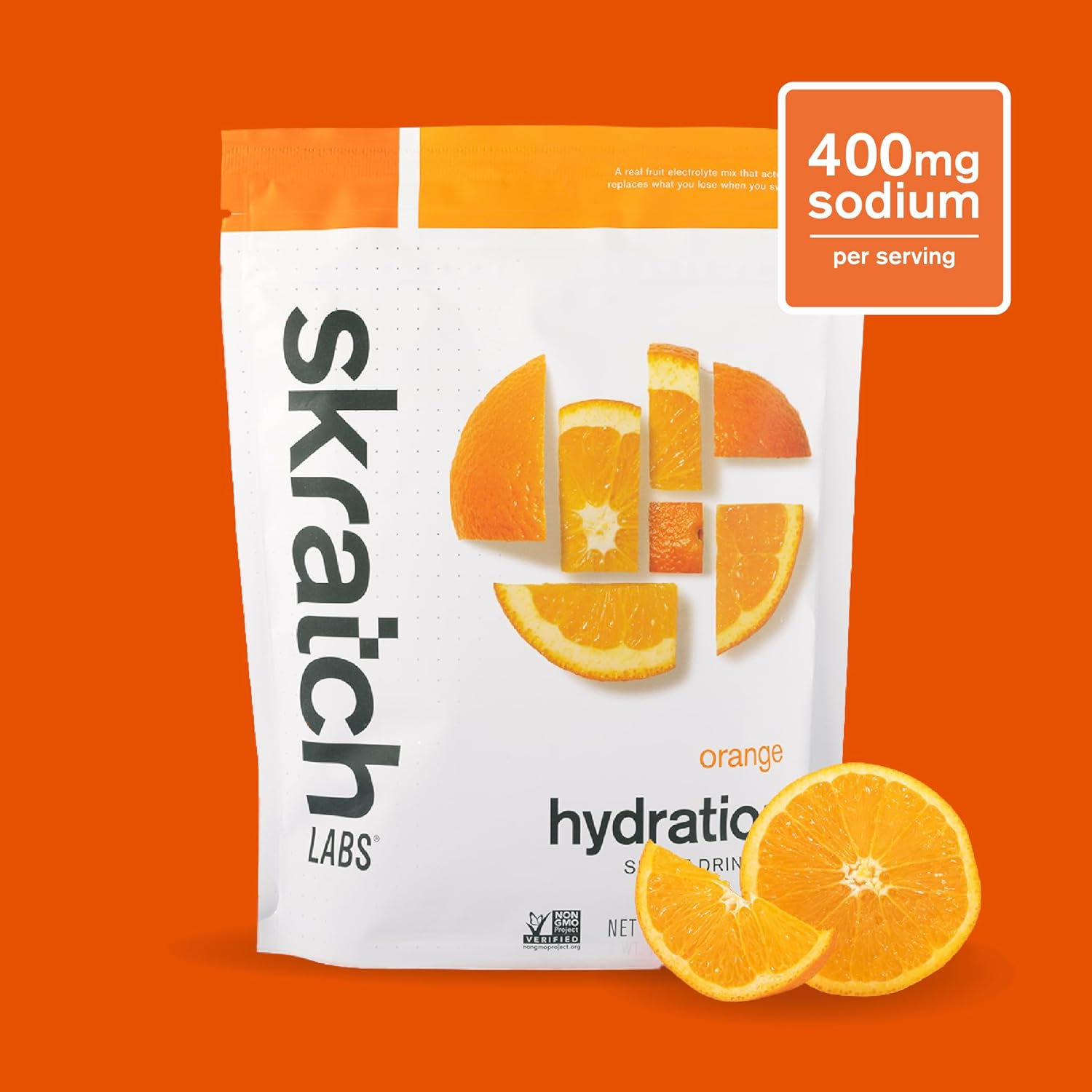 SKRATCH LABS Sport Hydration Drink Mix, Oranges (15.5 Oz, 20 Servings) - Natural, Electrolyte Powder Developed for Athletes and Sports Performance, Gluten Free, Vegan, Kosher