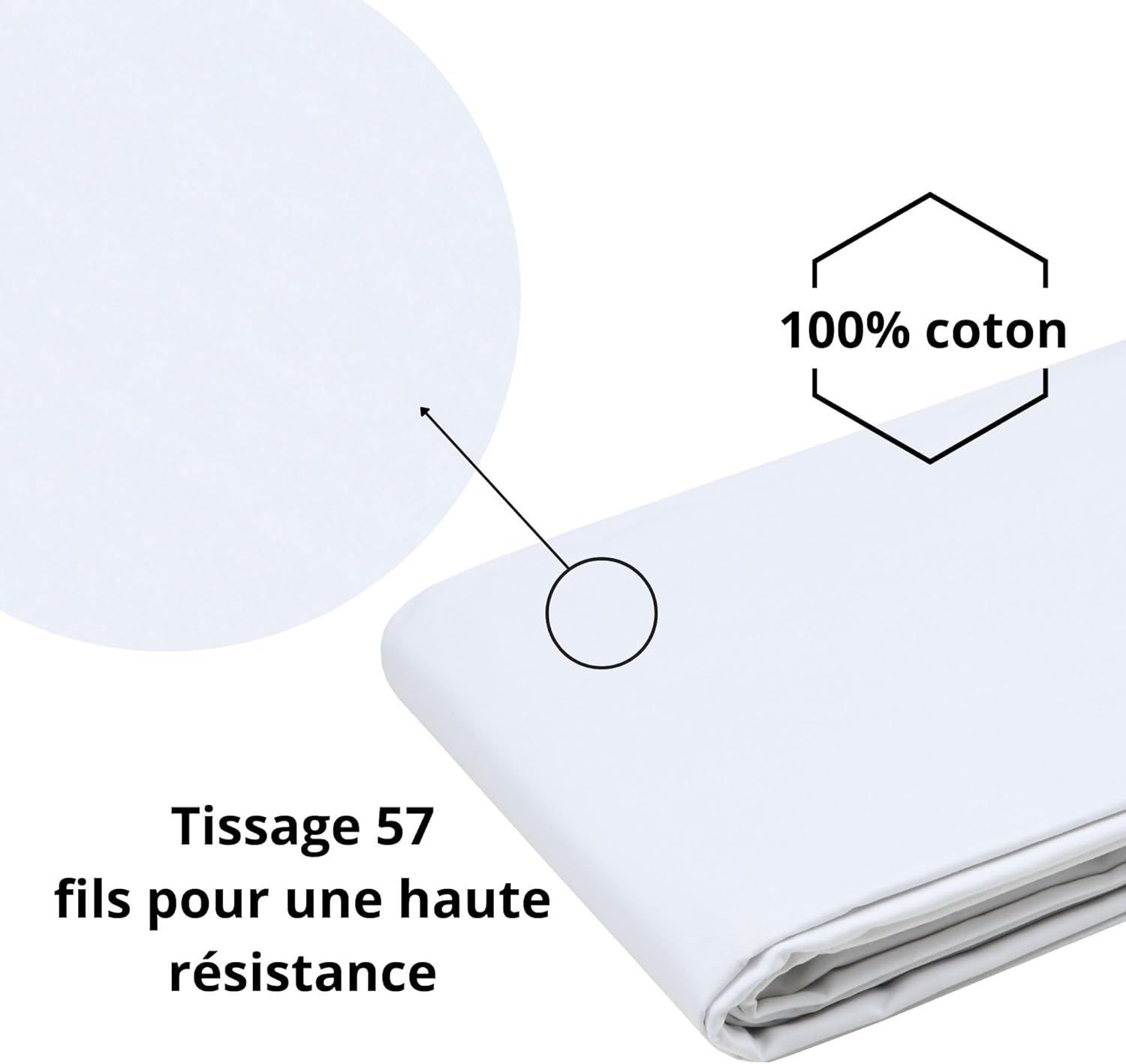 STOF - Duvet Cover &ndash; Size 140 X 200 Cm &ndash; Quality Cotton Percale &ndash; 100% Oeko-Tex Certified Cotton &ndash; Colour White &ndash; Elysee Model &ndash; Bed Linen for the Home &ndash; Double Bed &ndash; Single image number 4